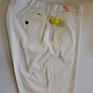 Tommy Bahama Island Chino Shorts Men's 40 Bleached Sand Cotton Stretch 10.5"